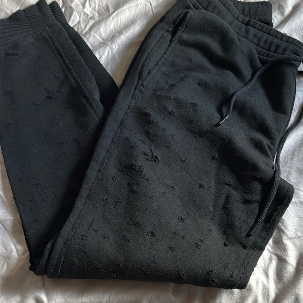 ALO Yoga Black Track Pants Relaxed Fit Joggers